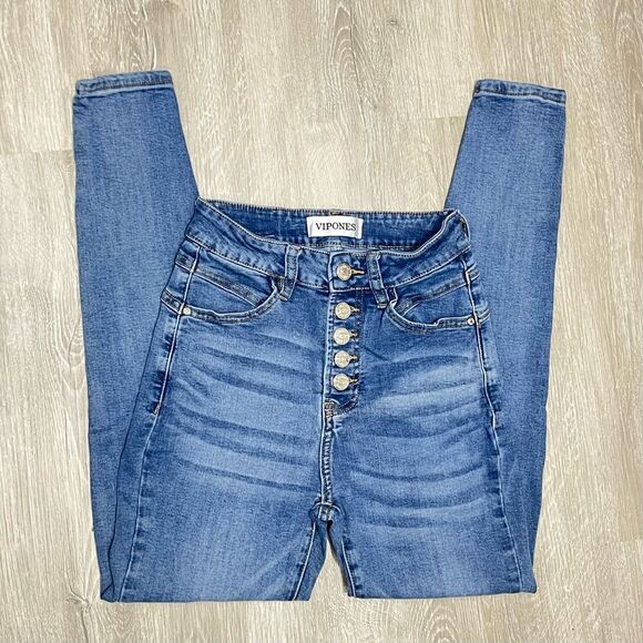 VIP Ones Button Fly Skinny Jeans Size 0 Women’s - Picture 3 of 12